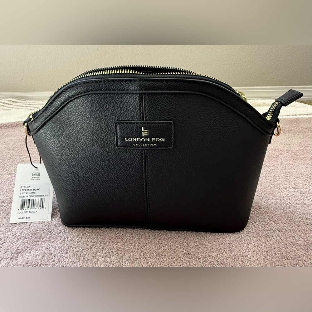 London Fog - Marilyn Dome Crossbody - Black